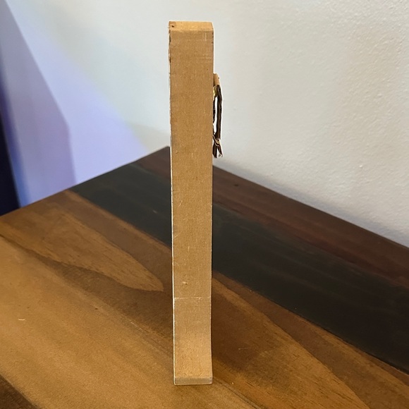 Charming Floral Letter 'A' Decor - Orange and Gray - Picture 2 of 3